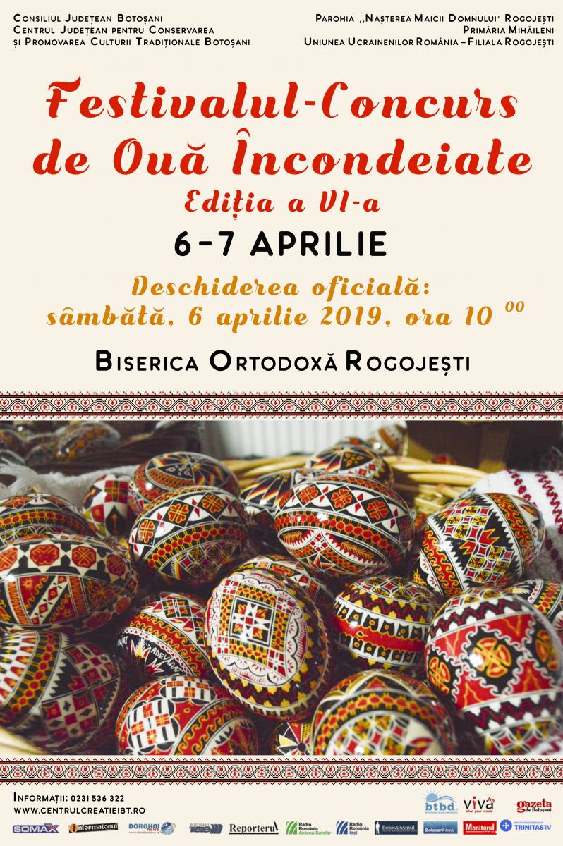 Regulamentul Festivalului-Concurs de Ouă Încondeiate, ediția a VI-a, 6 – 7 aprilie 2019