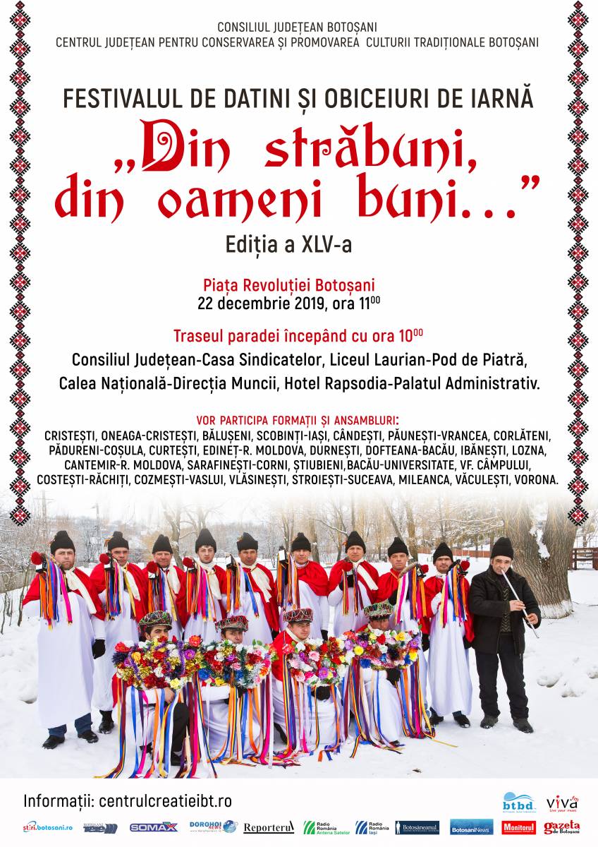 Festivalul de Datini și Obiceiuri de Iarnă ,,Din străbuni, din oameni buni…”, Ediția a XLV-a, 22 decembrie 2019