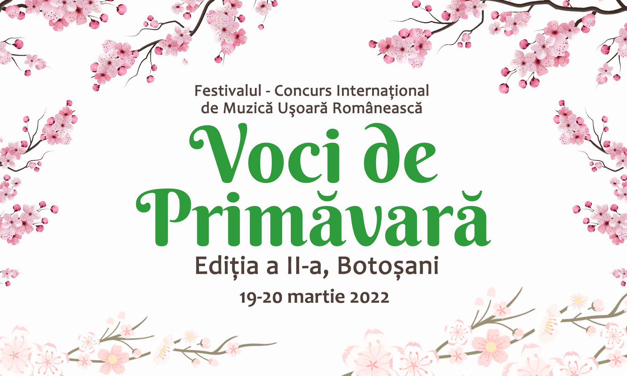 Comunicat de presă – Festivalul-Concurs Internațional de Muzică Ușoară Românească „VOCI DE PRIMĂVARĂ”