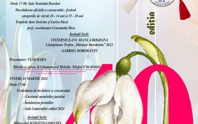 Regulament • Festivalul – Concurs Naţional de Muzică Uşoară Românească „Mărţişor Dorohoian”, Ediţia a XL-a, 29 februarie – 1 martie 2024