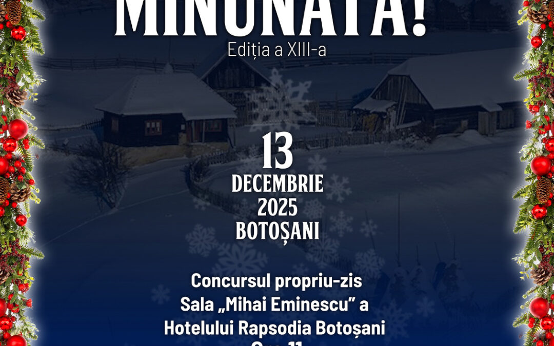 Regulament • Festivalul – Concurs Coral de Colinde ,, O, ce veste minunată! ”, Ediția a XIII-a, 13 decembrie 2025